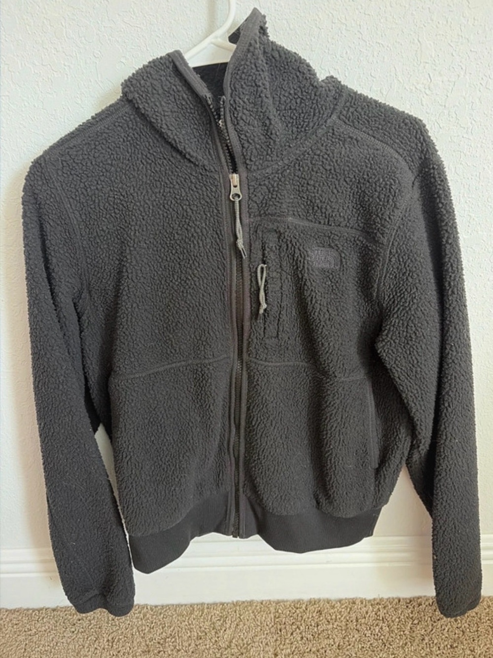 The North Face women’s Black Sherpa Full-Zip Jacket